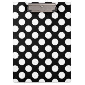 Zwart-witte pooldots, poolvlek klembord (Voorkant)