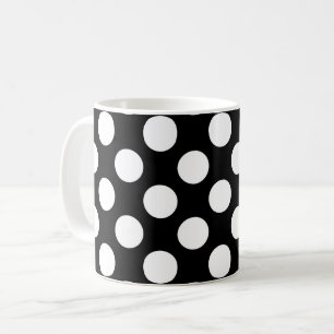 Zwart-witte pooldots, poolvlek koffiemok