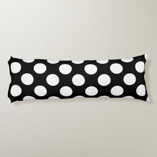 Zwart-witte pooldots, poolvlek lichaamskussen (Achterkant)
