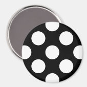 Zwart-witte pooldots, poolvlek magneet (Voorkant / Achterkant)