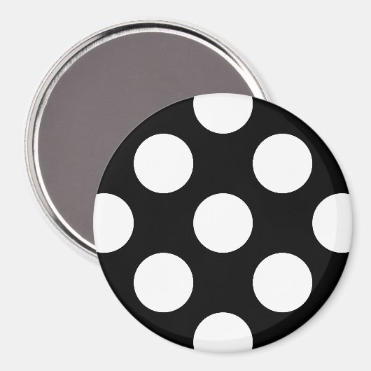 Zwart-witte pooldots, poolvlek magneet (Voorkant / Achterkant)