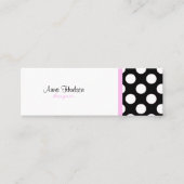 Zwart-witte pooldots, poolvlek mini visitekaartje (Voorkant)