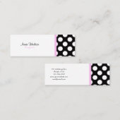 Zwart-witte pooldots, poolvlek mini visitekaartje (Voorkant / Achterkant)