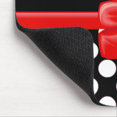 Zwart-witte pooldots, poolvlek muismat (Hoek)