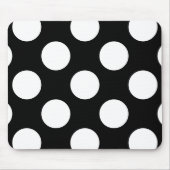 Zwart-witte pooldots, poolvlek muismat (Voorkant)