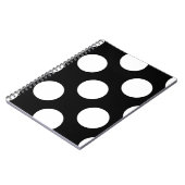 Zwart-witte pooldots, poolvlek notitieboek (Linkerzijde)