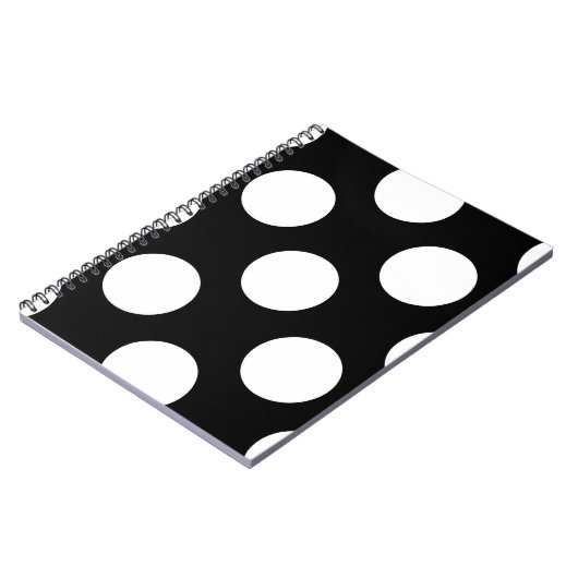 Zwart-witte pooldots, poolvlek notitieboek (Linkerzijde)