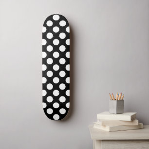 Zwart-witte pooldots, poolvlek persoonlijk skateboard