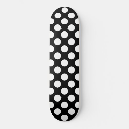 Zwart-witte pooldots, poolvlek persoonlijk skateboard (Voorkant)