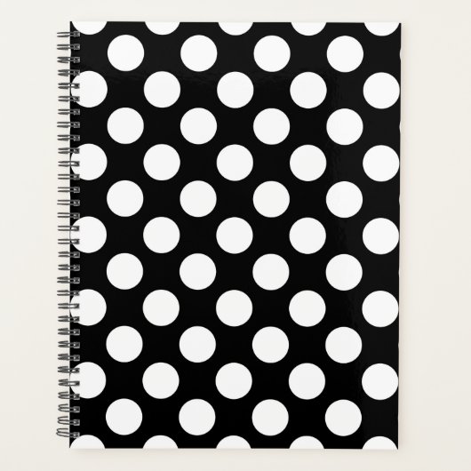 Zwart-witte pooldots, poolvlek planner (Voorkant)