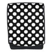 Zwart-witte pooldots, poolvlek rugtassen (Voorkant)