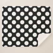 Zwart-witte pooldots, poolvlek sherpa deken (Voorkant (horizontaal))