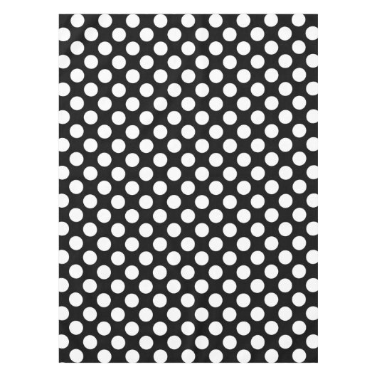Zwart-witte pooldots, poolvlek tafelkleed (Voorkant)