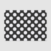 Zwart-witte pooldots, poolvlek tissuepapier (Voorkant)