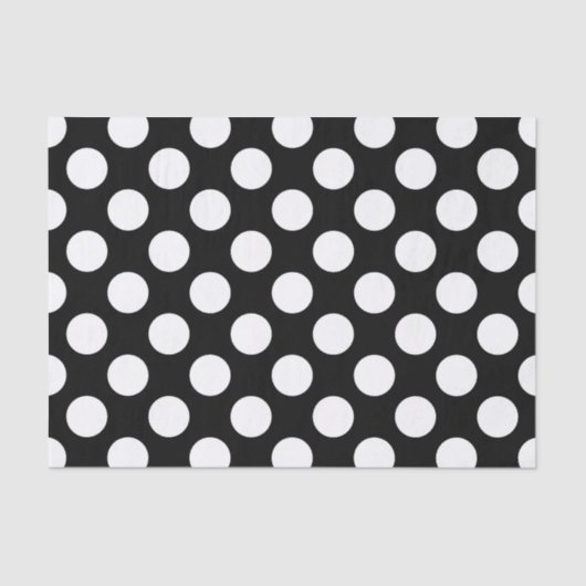 Zwart-witte pooldots, poolvlek tissuepapier (Voorkant)