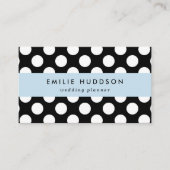 Zwart-witte pooldots, poolvlek visitekaartje (Voorkant)