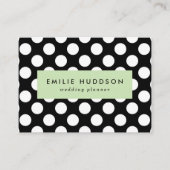 Zwart-witte pooldots, poolvlek visitekaartje (Voorkant)