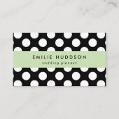 Zwart-witte pooldots, poolvlek visitekaartje (Voorkant)