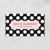 Zwart-witte pooldots, poolvlek visitekaartje (Voorkant)