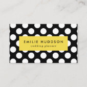 Zwart-witte pooldots, poolvlek visitekaartje (Voorkant)