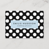 Zwart-witte pooldots, poolvlek visitekaartje (Voorkant)