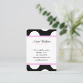 Zwart-witte pooldots, poolvlek visitekaartje (Staand voorkant)