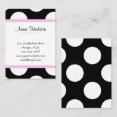 Zwart-witte pooldots, poolvlek visitekaartje (Voorkant / Achterkant)