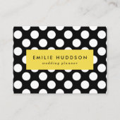 Zwart-witte pooldots, poolvlek visitekaartje (Voorkant)