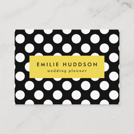 Zwart-witte pooldots, poolvlek visitekaartje (Voorkant)