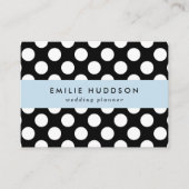 Zwart-witte pooldots, poolvlek visitekaartje (Voorkant)