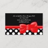 Zwart-witte pooldots, poolvlek visitekaartje (Achterkant)