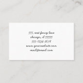 Zwart-witte pooldots, poolvlek visitekaartje (Achterkant)