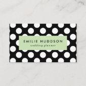 Zwart-witte pooldots, poolvlek visitekaartje (Voorkant)