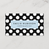 Zwart-witte pooldots, poolvlek visitekaartje (Voorkant)