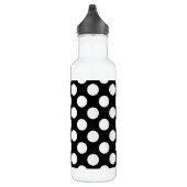 Zwart-witte pooldots, poolvlek waterfles  (Rechts)