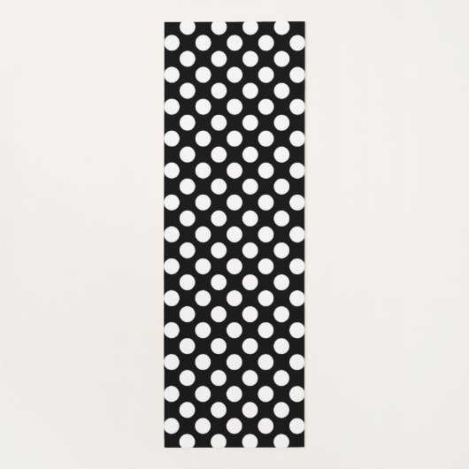 Zwart-witte pooldots, poolvlek yogamat (Achterkant)