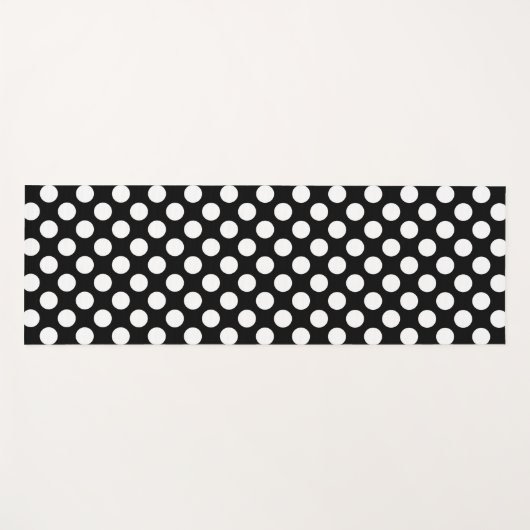 Zwart-witte pooldots, poolvlek yogamat (Voorkant (horizontaal))