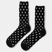 Zwart-witte pooldots sokken (Links)