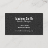 Zwart-witte pooldots visitekaartje (Achterkant)