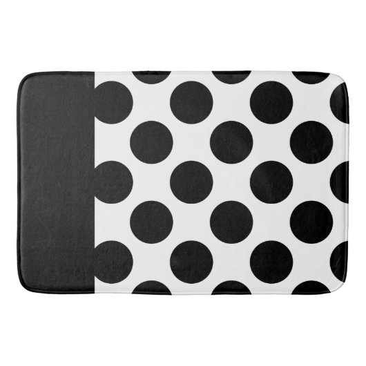 Zwart-witte poolpunten   badmat (Voorkant)