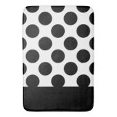 Zwart-witte poolpunten   badmat (Voorkant Verticaal)