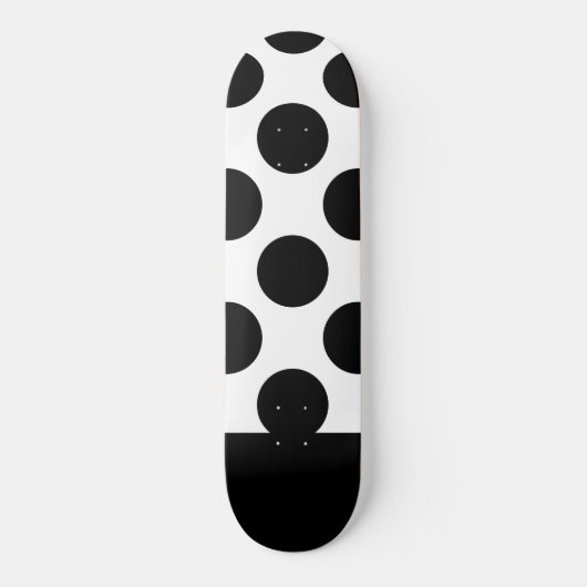 Zwart-witte poolpunten persoonlijk skateboard (Voorkant)