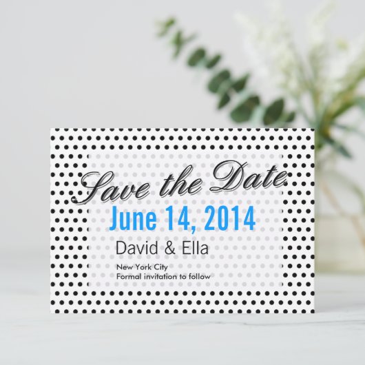 Zwart-witte poolpunten sparen de kaarten van de Da (Staand voorkant)