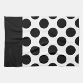 Zwart-witte poolpunten theedoek (Horizontaal)