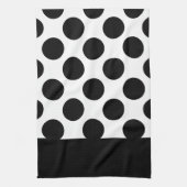 Zwart-witte poolpunten theedoek (Verticaal)