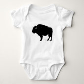 Zwart & Witte Pop Art Buffalo Bizon Romper (Voorkant)