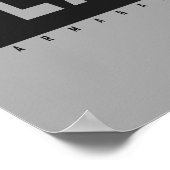 Zwart-witte Pop Art Chicken Poster Plant-biased (Hoek)