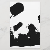 Zwart Witte Pop Art Panda Briefpapier (Voorkant)