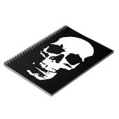 Zwart & Witte Pop Art Schedel Stijlvol Cool Notitieboek (Linkerzijde)