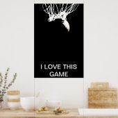 Zwart Witte Pop Art Unieke Basketbal Poster (Keuken)